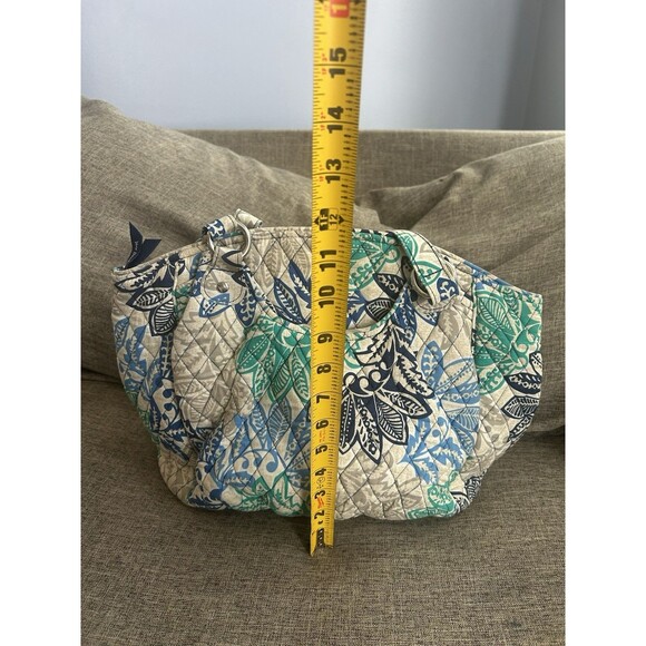 Vera Bradley Glenna Satchel Bag In Falling Flowers Gray Blue Green Floral - Picture 5 of 7